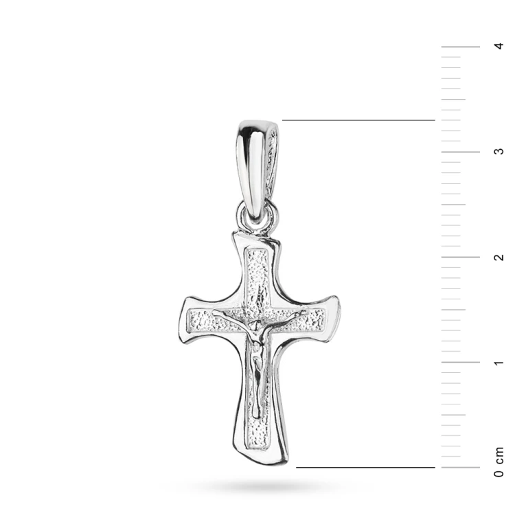 Srebrny krzyżyk z Jezusem pr. 925  D052-925 MARKO