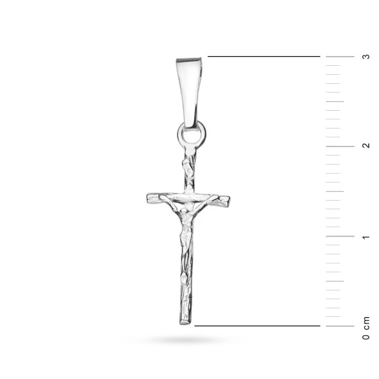 Srebrny krzyżyk z Jezusem Krzyżyk Papieski D290-925 MARKO