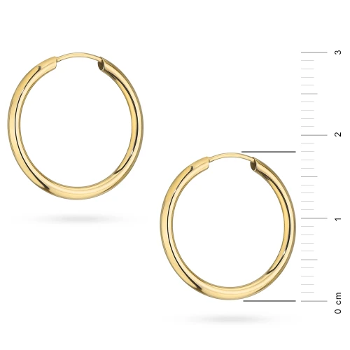 Złote klasyczne kolczyki koła kreolki 18mm Jeso 