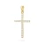 Srebrny pozłacany krzyżyk z cyrkoniami 925 D072-925-BZ marko