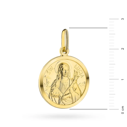 Złoty medalik Święta Łucja MD-GW-099-585 marko