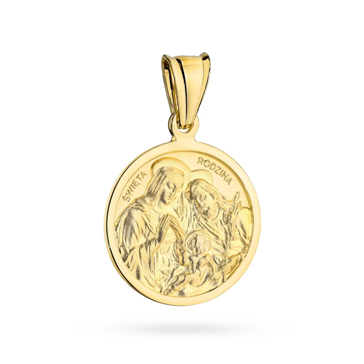 Złoty okazały medalik Święta Rodzina MD-GW-095-585 marko