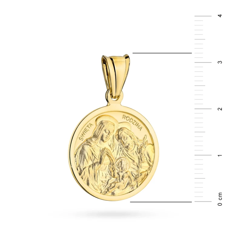Złoty okazały medalik Święta Rodzina MD-GW-095-585 marko
