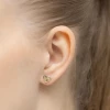 Złote kolczyki diamentowane serca w gładkiej oprawie Jeso K-GW-705-585 marko