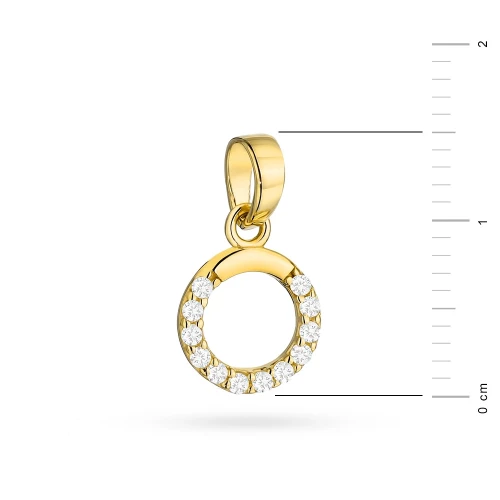 Złota zawieszka ring zdobiony cyrkoniami Soledo Z-GW-283-585 marko