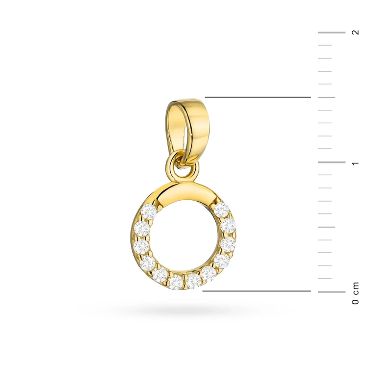 Złota zawieszka ring zdobiony cyrkoniami Soledo Z-GW-283-585 marko