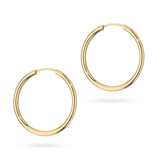 Złote klasyczne kolczyki koła kreolki 22mm Jeso