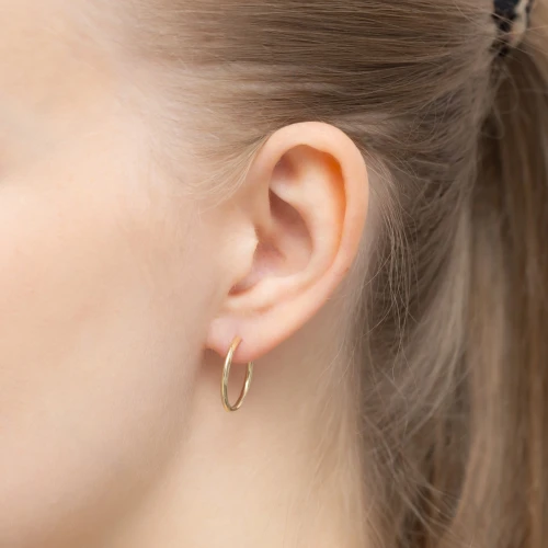 Złote klasyczne kolczyki koła kreolki 18mm Jeso