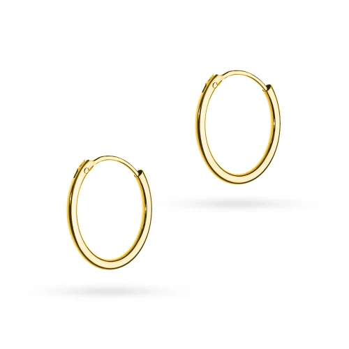 Złote kolczyki koła średnica 13mm kreolki Jeso basic