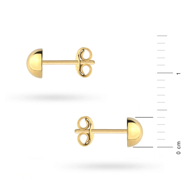 Złote kolczyki pół kulki 4mm Jeso K-GW-129-585 marko