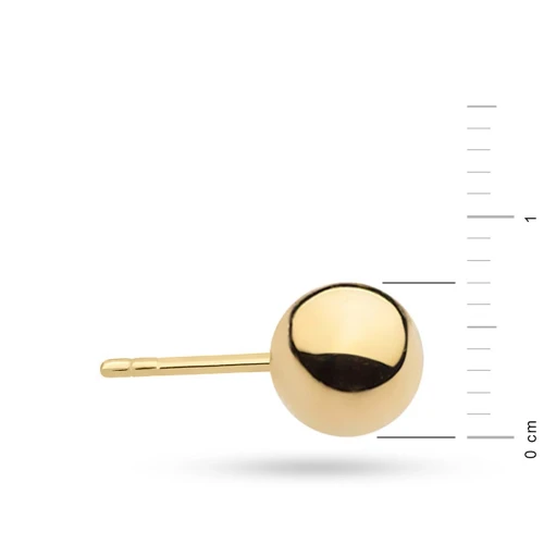 Złoty kolczyk kulka 7mm sztyft Jeso pr.585 pojedynczy