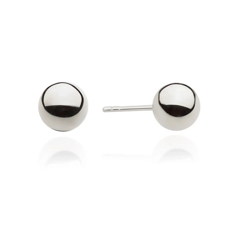 Kolczyki kulki z białego złota 8mm sztyft Jeso pr.585 
K804-B585 marko