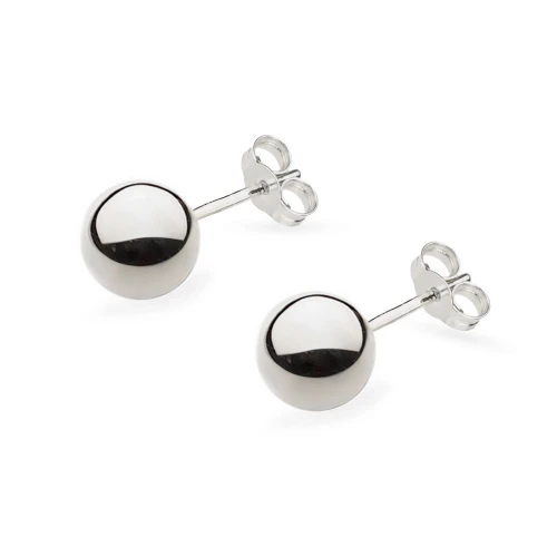 Kolczyki kulki z białego złota 8mm sztyft Jeso pr.585 
K804-B585 marko