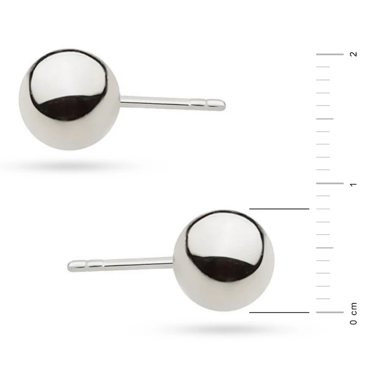 Kolczyki kulki z białego złota 8mm sztyft Jeso pr.585 
K804-B585 marko