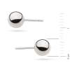 Kolczyki kulki z białego złota 6mm sztyft Jeso pr.585  K804-B585-6 marko