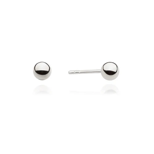 Kolczyki kulki z białego złota 4mm sztyft Jeso pr.585 K804-B585-4 marko