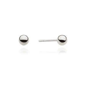 Kolczyki kulki z białego złota 3mm sztyft Jeso pr.585