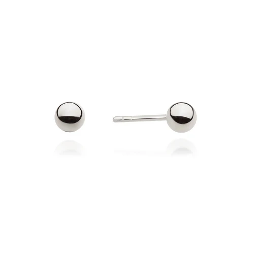Kolczyki kulki z białego złota 3mm sztyft Jeso pr.585 K804-B585-3 marko