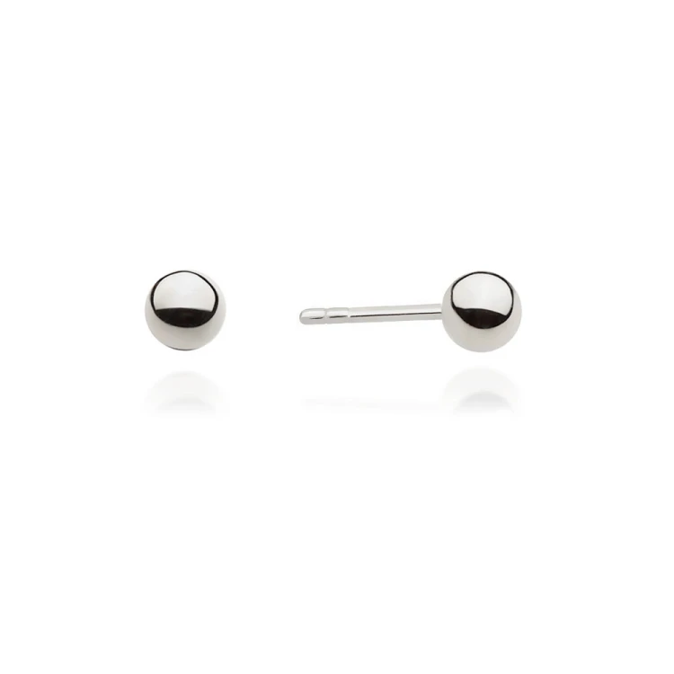 Kolczyki kulki z białego złota 3mm sztyft Jeso pr.585 K804-B585-3 marko