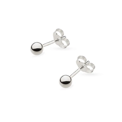 Kolczyki kulki z białego złota 3mm sztyft Jeso pr.585 K804-B585-3 marko