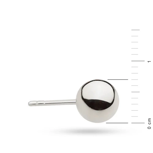 Pojedynczy kolczyk kulka z białego złota 7mm sztyft Jeso pr.585 K804-B585-7-SOLO marko