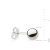 Pojedynczy kolczyk kulka z białego złota 6mm sztyft Jeso pr.585 K804-B585-6-SOLO marko