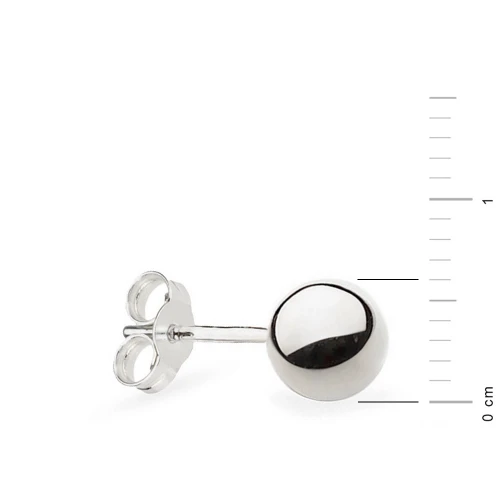 Pojedynczy kolczyk kulka z białego złota 6mm sztyft Jeso pr.585 K804-B585-6-SOLO marko