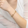 Złota bransoletka nieregularny splot romby Sego B-GW-407-585 marko