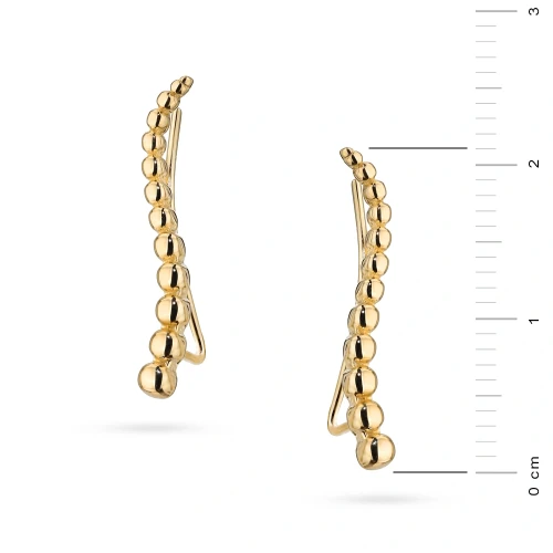 Kolczyki ze złota nausznice kuleczki ear crawler Supreni K1628-333 marko