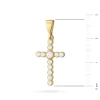 Krzyżyk z żółtego złota z brylantami D438-585-B0.32 marko