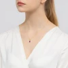 Zawieszka ze złota z prostokątnym rubinem i brylantami ZO-422-585-R0.80 marko