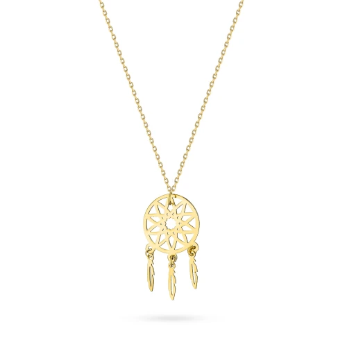 Złoty naszyjnik Łapacz Snów Dreamcatcher Virino