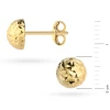 Złote diamentowane kolczyki pół kulki 7mm Jeso K-GW-138-585 marko