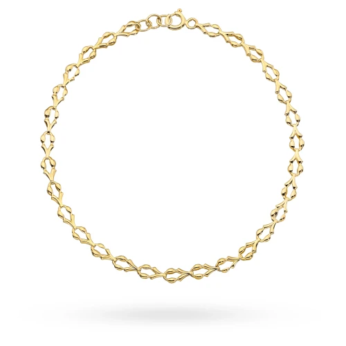 Złota elegancka bransoletka nietypowy splot Virino B-GW-411-585 marko