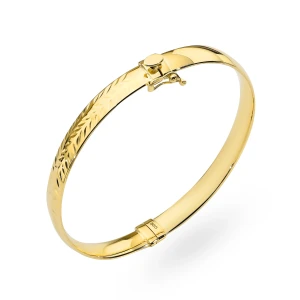 Złota bransoletka diamentowana sztywna bangle Sego