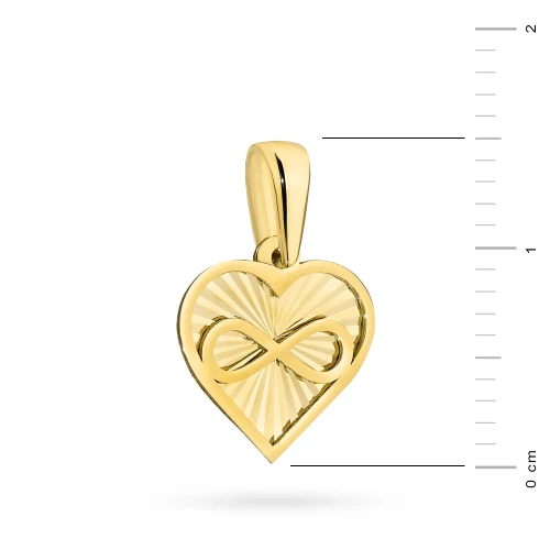 Złota zawieszka diamentowane serce znak nieskończoności Z-GW-312-585 marko