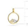 Złota zawieszka ring dwukolorowe serca cyrkonie Soledo Z-GW-318-585 marko
