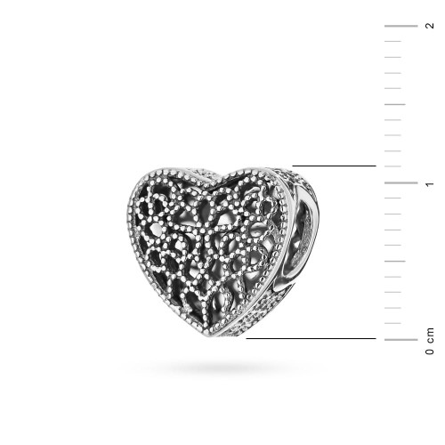 Srebrna zawieszka wisiorek Charms ażurowe serce Z564-925-S marko
