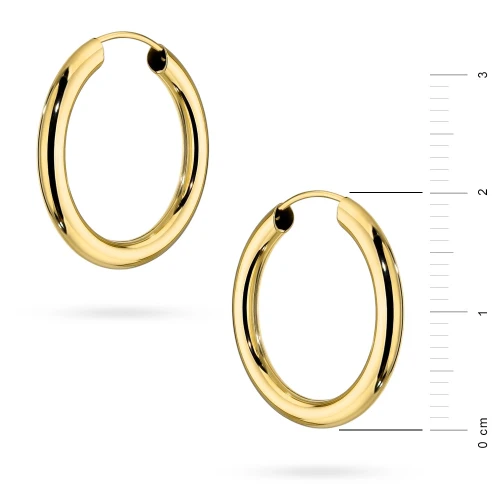 Złote kolczyki gładkie kółka 20mm Jeso K-GW-823-585 marko