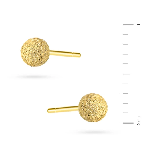 Pozłacane kolczyki diamentowane kulki 3mm Jeso K1620-925-Z marko