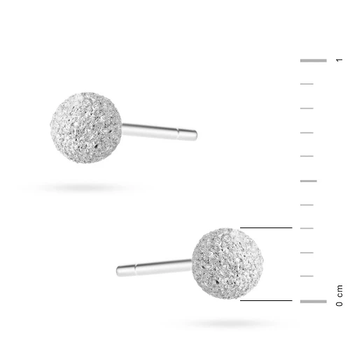 Srebrne kolczyki diamentowane kulki 3mm Jeso K1620-925-S marko