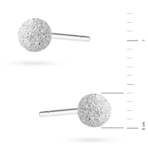 Srebrne kolczyki diamentowane kulki 4mm Jeso K1616-925-S marko