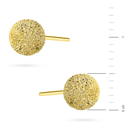 Pozłacane kolczyki diamentowane kulki 5mm Jeso K1615-925-Z marko