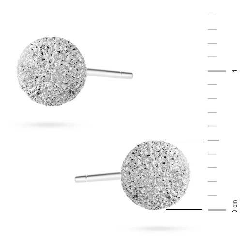 Srebrne kolczyki diamentowane kulki 5mm Jeso K1615-925-S marko
