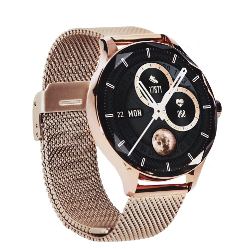 Smartwatch Garett Viva złoty stalowy