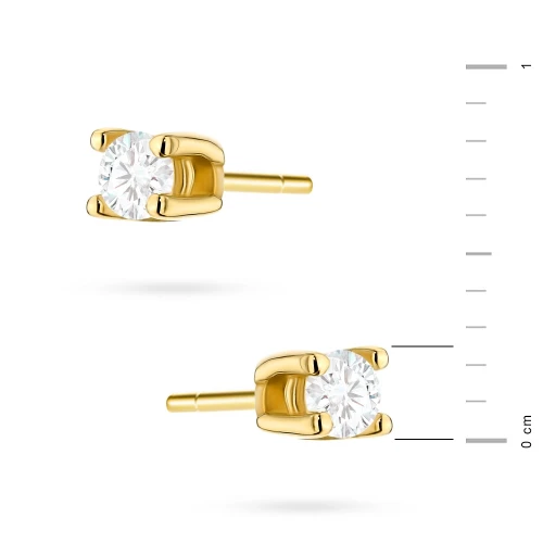 Złote kolczyki basic cyrkonia 2,5mm klasyczne Jeso K640-585 marko