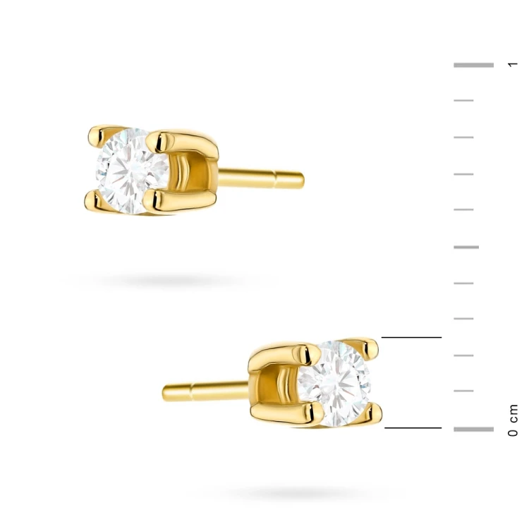 Złote kolczyki basic cyrkonia 2,5mm klasyczne Jeso K640-585 marko