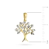 Złota zawieszka diamentowana drzewko szczęścia liście z serc Virino Z-GW-307-585 marko