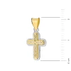 Złoty krzyżyk dwukolorowy diamentowany cyrkonie Soledo D144-585 marko