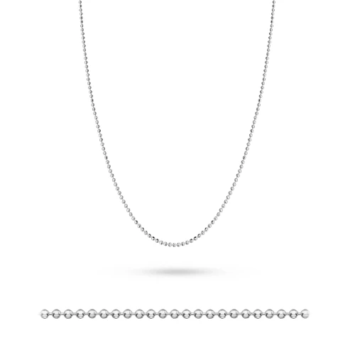 Srebrny łańcuszek diamentowana kulka 925 MARKO L083-925 marko